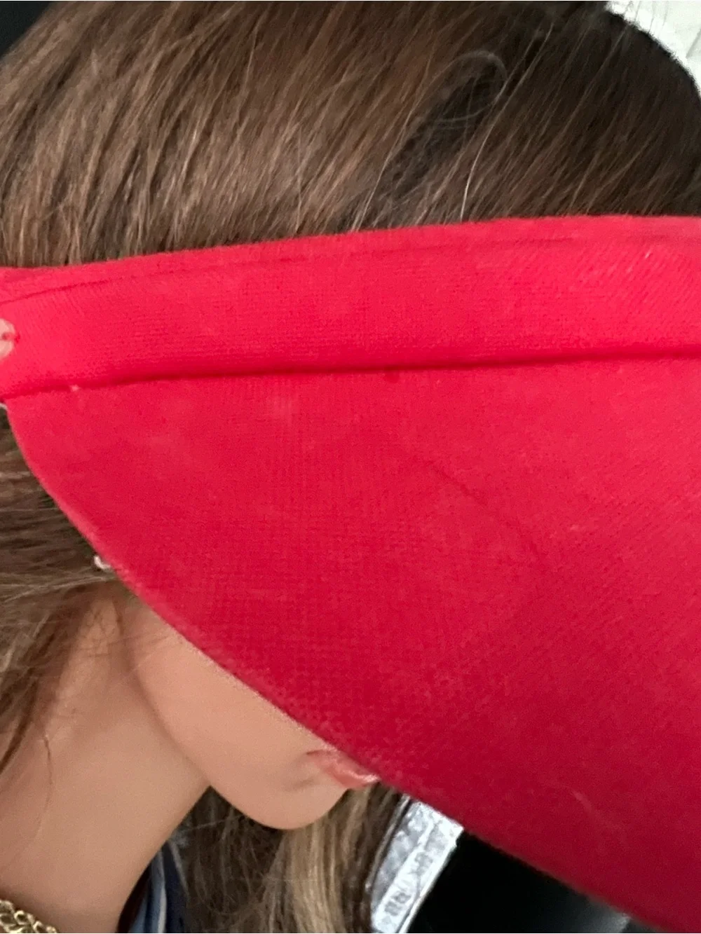 Liz Claiborne Red and Cream Headband